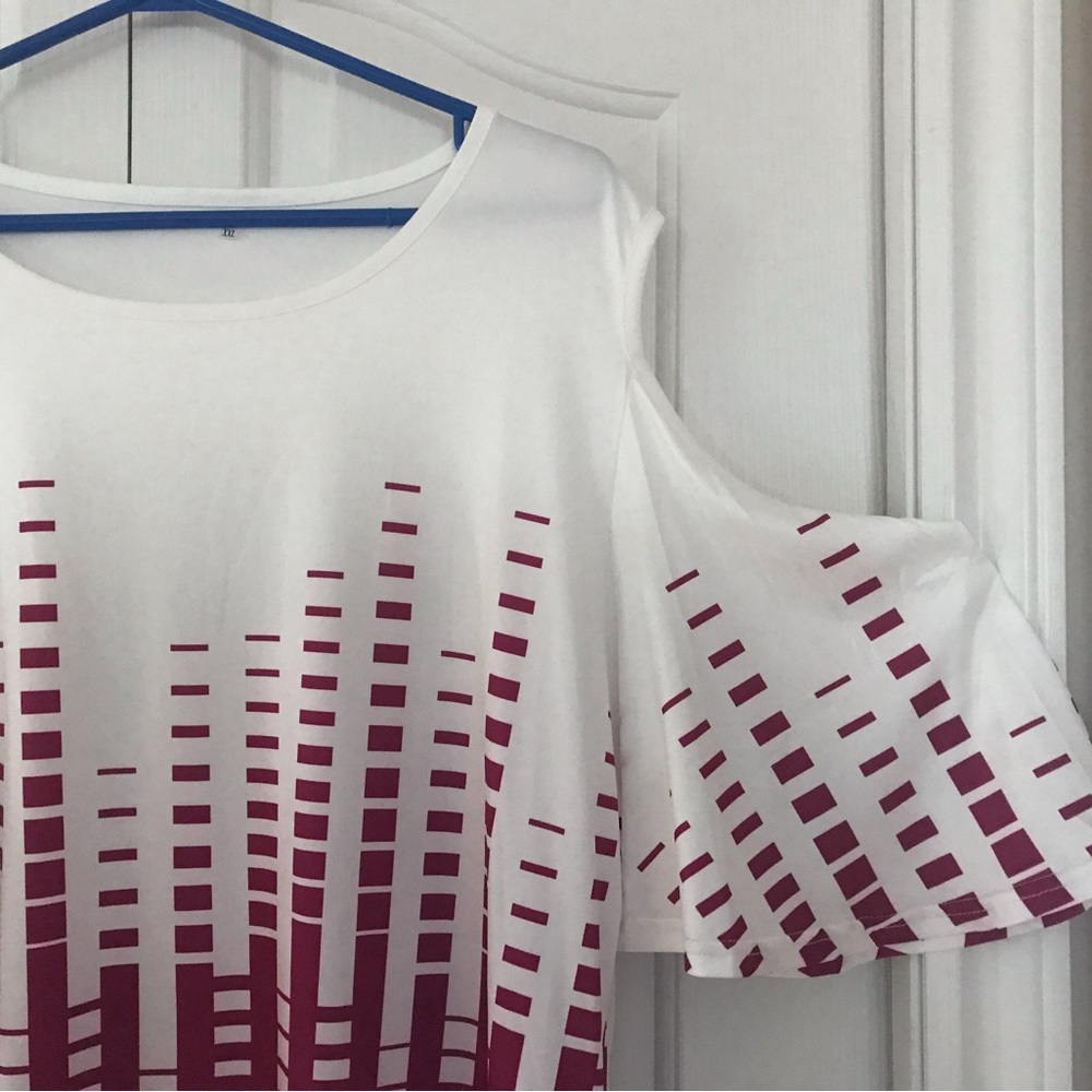 Unbranded Cold Shoulder 2 Tone Tunic Size XXL